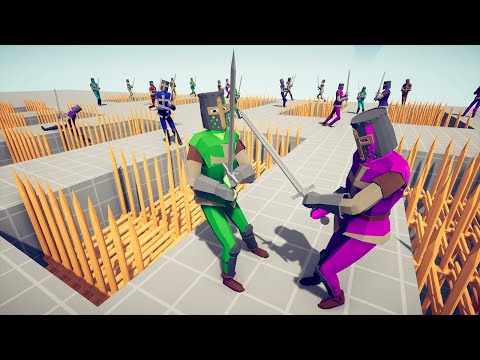 Battle Royale on Pits with Spikes | Totally Accurate Battle Simulator TABS