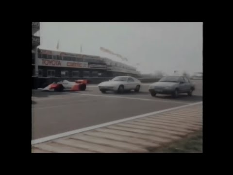 1985 - Niki Lauda (F1 McLaren) vs John Watson (Porsche 928) & James Hunt (Ford Sierra) @ Silverstone