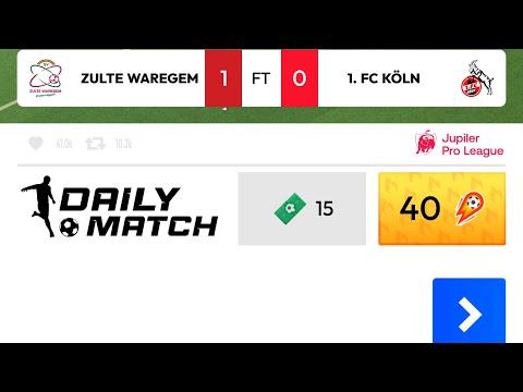 Score★Hero | Daily Match | - Zulte Waregem Vs. FC Koln
