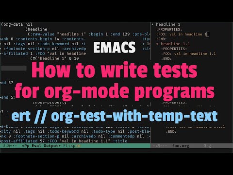 Learn how to test Emacs Lisp code intended to be used in org-mode buffers
