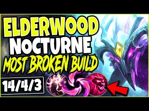 NEW ELDERWOOD NOCTURNE SKIN! MOST BROKEN NOCTURNE SEASON 9 BUILD! NEW Noc Skin PBE League of Legends