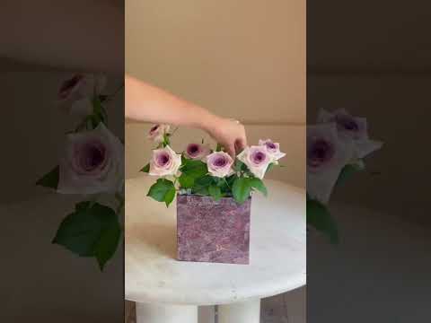 Purple Square Flower Gift Box Pack 2