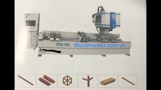 Máy làm mộng âm dương Cnc 4 dao 4 trục đa năng Woodmaster