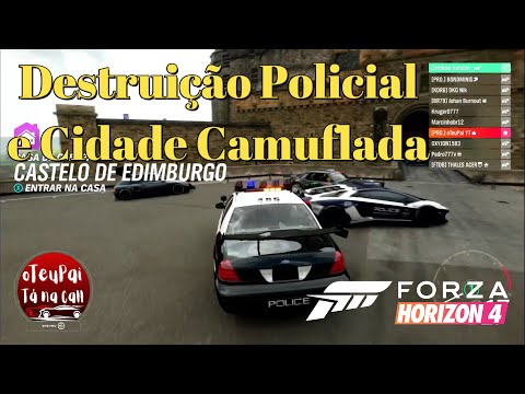 oTeuPai DECIDED TO MIX POLICE DESTRUCTION WITH A CAMOUFLAGED CITY IN FORZA HORIZON 4!