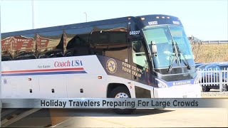 Van Galder buses and travelers alike prepare for busy holiday travel days
