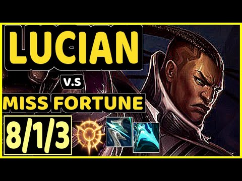 LUCIAN vs MISS FORTUNE - 8/1/3 KDA BOTTOM ADC GAMEPLAY - EUW Ranked MASTER