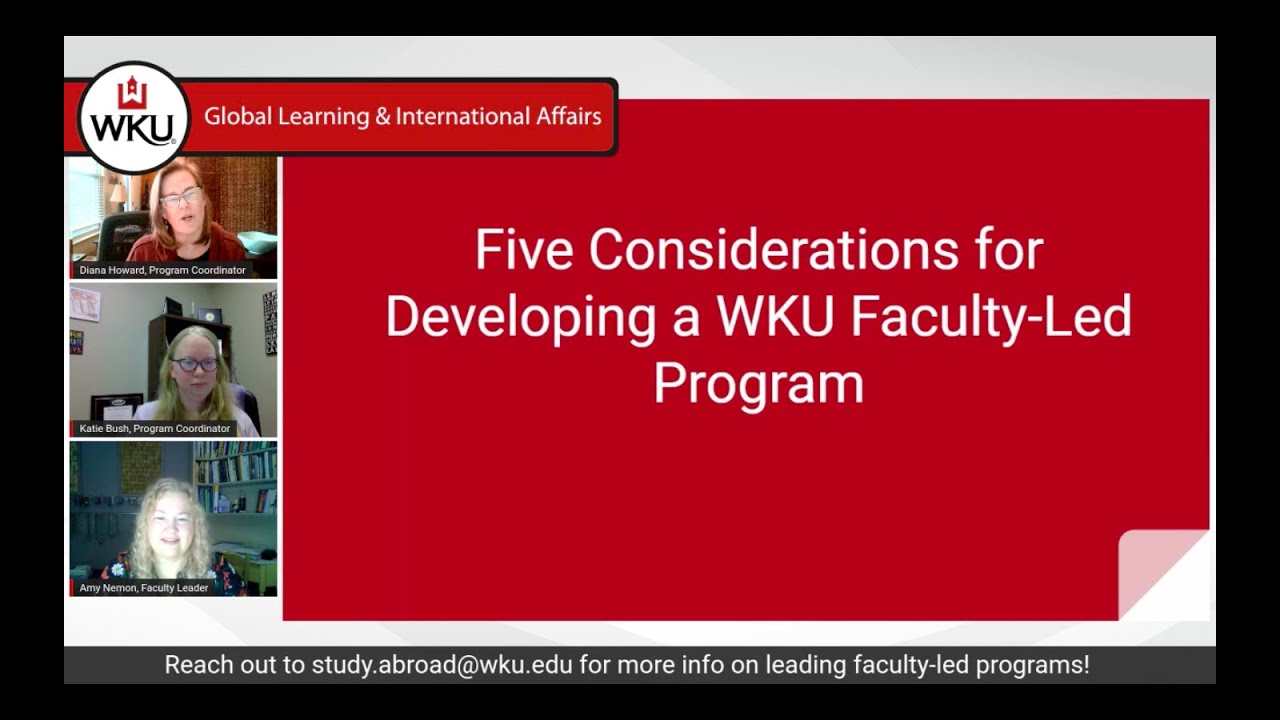 5 Considerations for Developing a Faculty-Led Program Video Preview