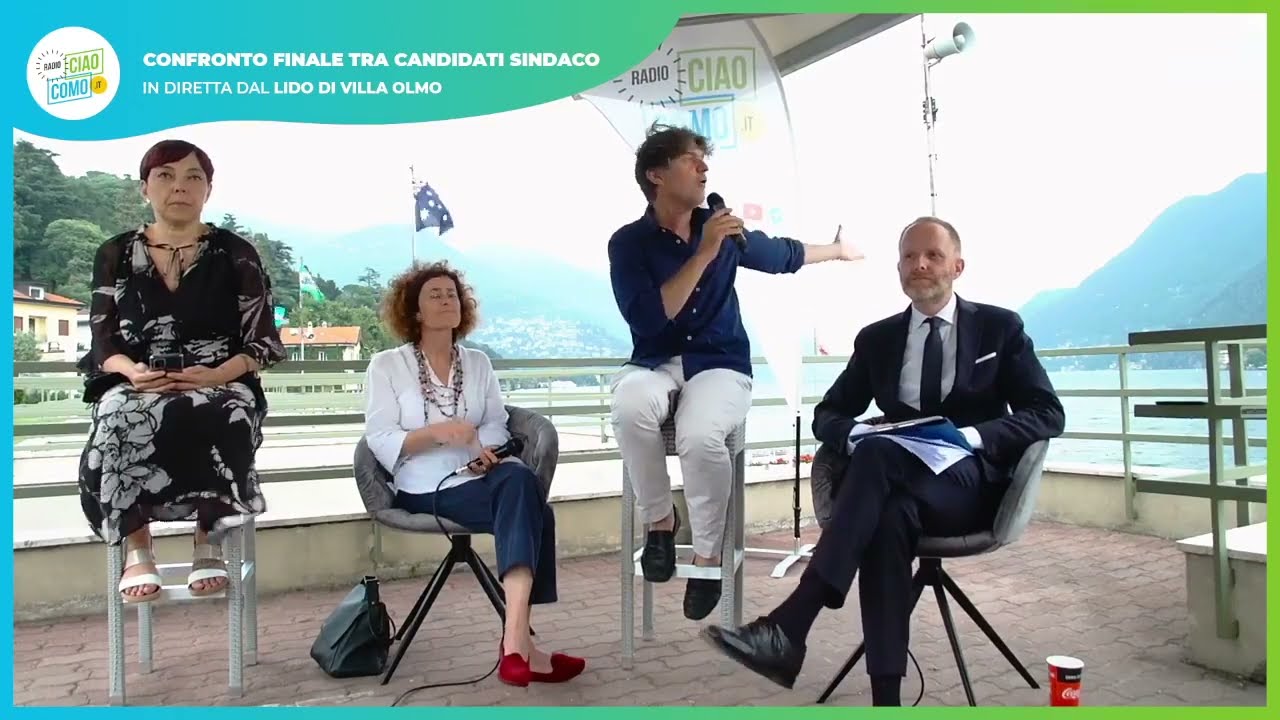 Il confronto finale tra i candidati sindaco di Como Barbara Minghetti e Alessandro Rapinese