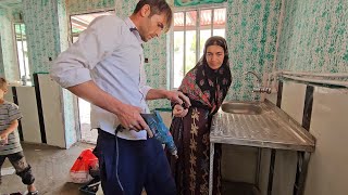 rural life.  By installing a water heater in the kitchen, Babak was able to install water pipes