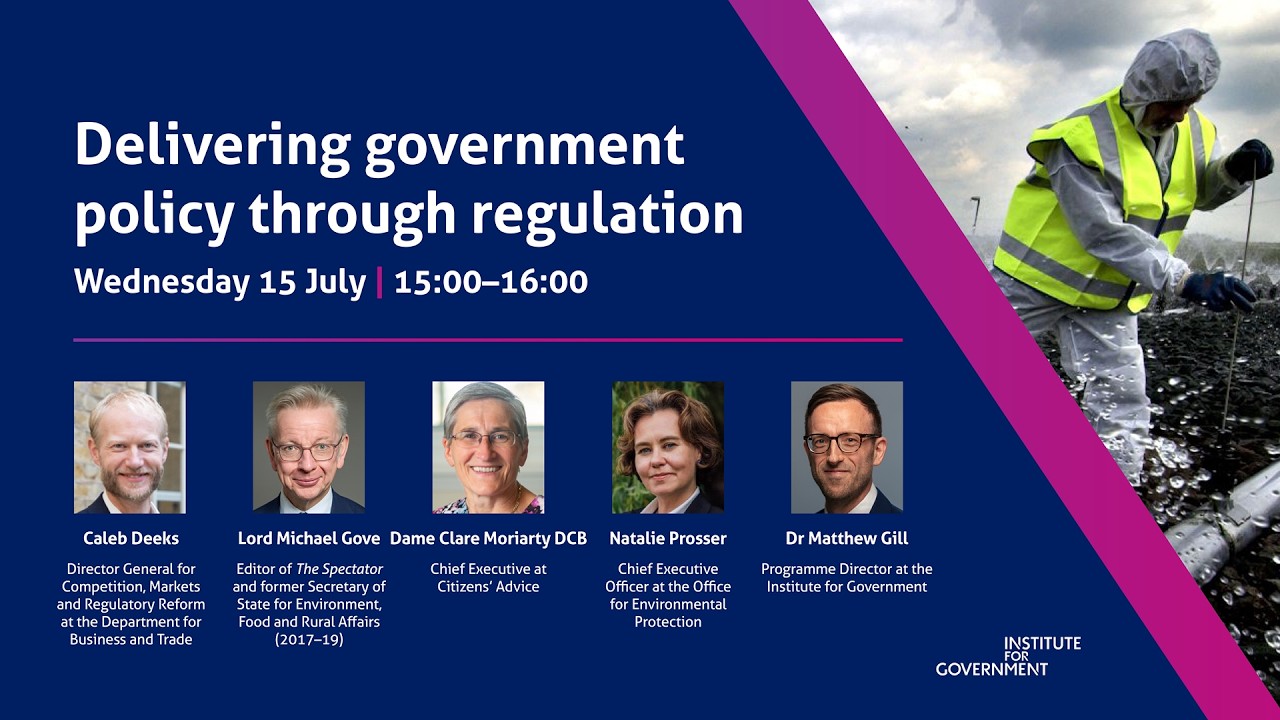 Delivering government policy through regulation