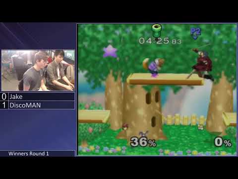 Mass Madness 27 - DiscoMAN (Marth) vs. Jake (Fox, Sheik) - Melee WR1