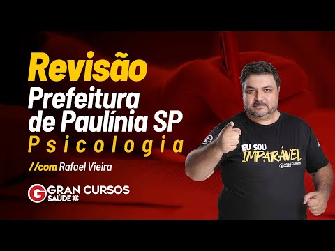 Revisão Prefeitura de Paulínia SP - Psicologia Com Rafael Vieira