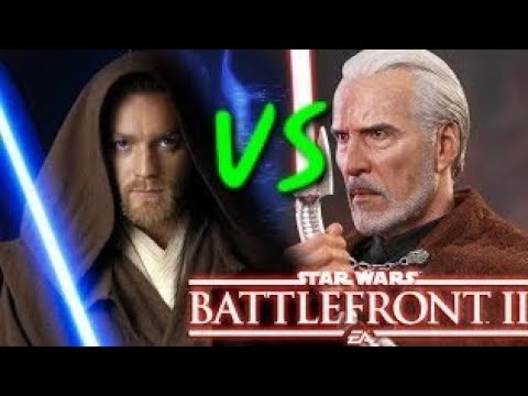 HS DUEL OUT OF MAP BUG #2 Obi-Wan vs Dooku #3 #starwarsbattlefront2