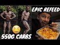 THE 3,500 KCAL COMPETITION SHREDDED DIET 7.5 WEEKS OUT | HOW REFEED'S GOT ME SHREDDED |
