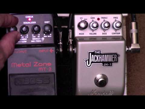 Boss Metal Zone MT-2 Vs Marshall Jackhammer JH-1 Distortion Pedal Shootout