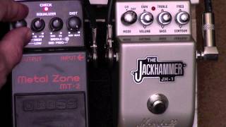 Boss Metal Zone MT-2 Vs Marshall Jackhammer JH-1 Distortion Pedal Shootout