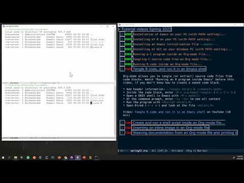 Tangle R code and run it in an Emacs shell