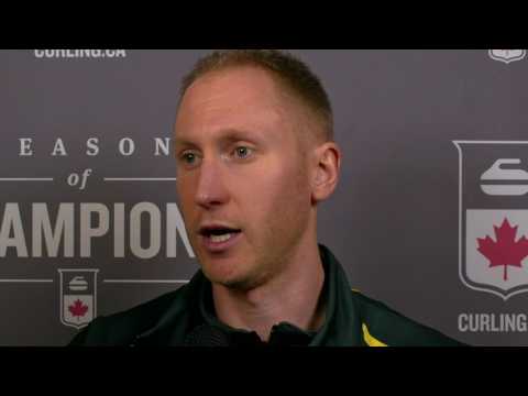 2017 Tim Hortons Brier - Media Scrum - Draw 16