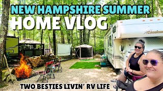 BEST FRIENDS LIVIN FULL-TIME RV LIFE 4 THE SUMMER IN NEW HAMPSHIRE | HOME VLOG COOKIN ON BLACKSTONE