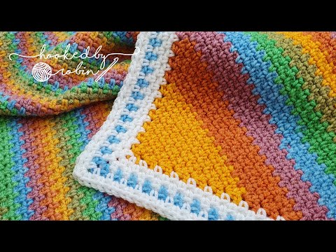 How to Crochet a C2C Moss Stitch Rectangle Blanket