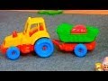 Мультфильм про игрушечный трактор, дни недели и шоколадные яйца Киндер Сюрприз ...