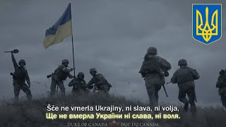 National Anthem of Ukraine: Shche ne Vmerla Ukrainy ni slava, ni volia