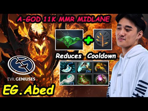EG.Abed [Shadow Fiend] MIDLANE Cooldown Reduce Build A-GOD 11K MMR Dota2 pro Gameplay