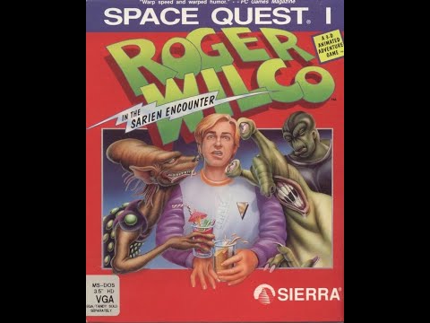 Space Quest 1: Roger Wilco in the Sarien Encounter (DOS) - (SCI version) Longplay + death showcase