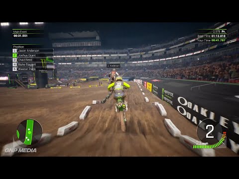 Josh Grant - Kawasaki - St. Louis -Monster Energy Supercross - The Official Videogame 2 - Gameplay