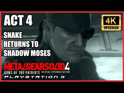 METAL GEAR SOLID 4 - Snake Returns to Shadow Moses [4K PS3 UPSCALED] - The Boss Extreme -