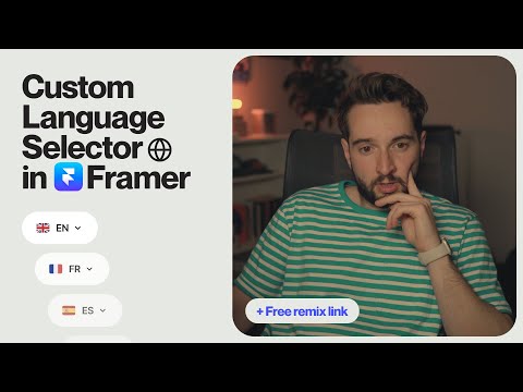 Creating a custom language selector dropdown in Framer