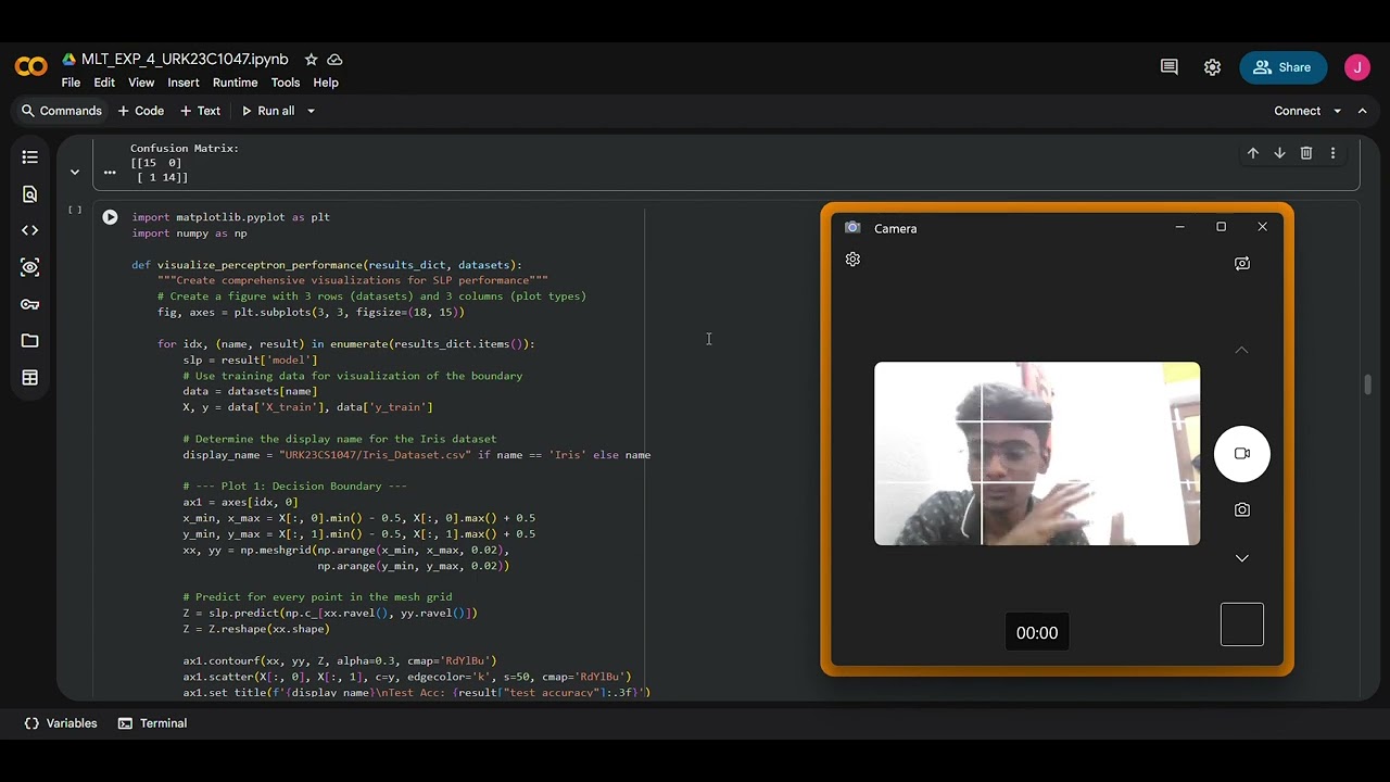 MLT - EXP 4 - Single Layer Perceptron algorithm (SLP) for classification task