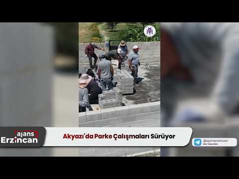 Akyazı'da Parke Çalışmaları Sürüyor