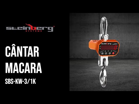 video - Cântar de macara - 3000 kg / 1 kg - LED - digital - telecomanda 20 m