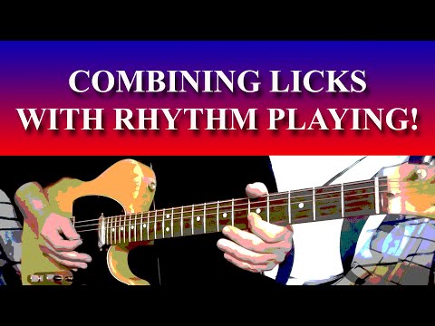 BLUES ROCK GUITAR LESSON - Combining Licks With Rhythm Playing