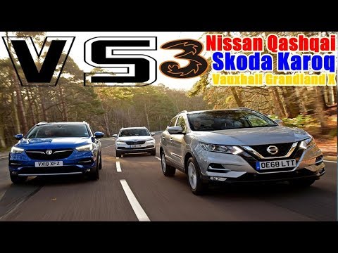WOW!!! Nissan Qashqai vs Vauxhall Grandland X vs Skoda Karoq   pictures
