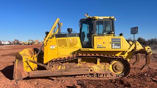 Komatsu D65 EX Bull Dozer With Rear Ripper Walk Around & Pushing Dirt