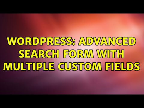 Wordpress: Advanced search form with multiple custom fields