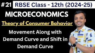 RBSE Class 12 | Microeconomics | Theory of Consumer Behavior | Movement & Shift in Demand Curve #21