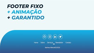 🔥como fazer um FOOTER RESPONSIVO HTML E CSS | Footer(rodapé) Fixo responsivo html e css tutorial