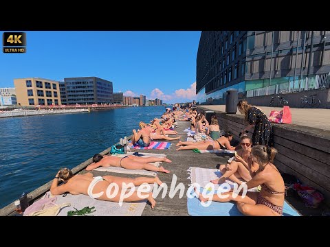 Copenhagen Waterfront Vibes 🌊🇩🇰 Fisketorvet Harbor Bath Beach | Stunning 4k Walk | Denmark