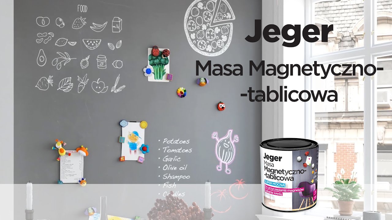 Ściana jak tablica na magnesy - Jeger Masa Magnetyczno-tablicowa - Film instruktażowy