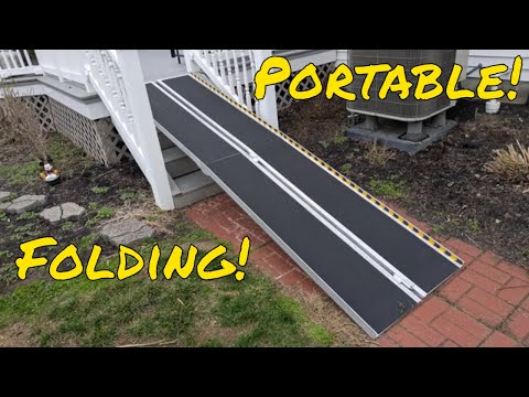 Vevor Portable Folding Aluminum Wheel Chair Ramp, Ideal For Wheelchairs and Mobility Scooters