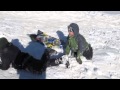 The Kids Snow Sledding Dec 2010
