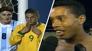 Alex e Ronaldinho Colocando a Argentina na Roda em 2000