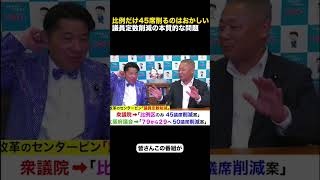比例だけ45席削るのはおかいい￼ #いさ進一 #政治 #経済 #ニュース