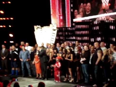 WWE RAW 4-23-12 WWE ROSTER SINGING JOHN CENA A HAPPY BIRTHDAY!