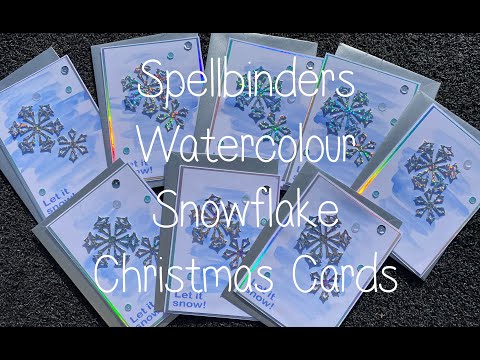 Spellbinders Snowflake Watercolour Bulk Make Christmas Cards