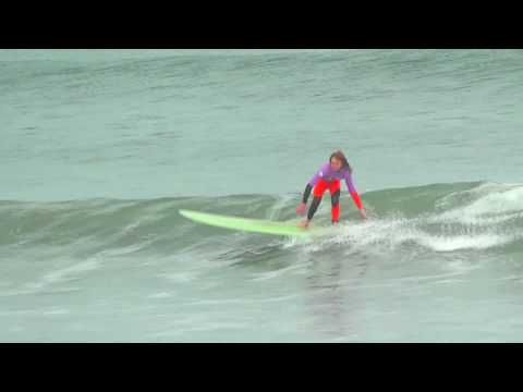 Surfcoast Longboard comp trumpeting early junior mens Sept 2019
