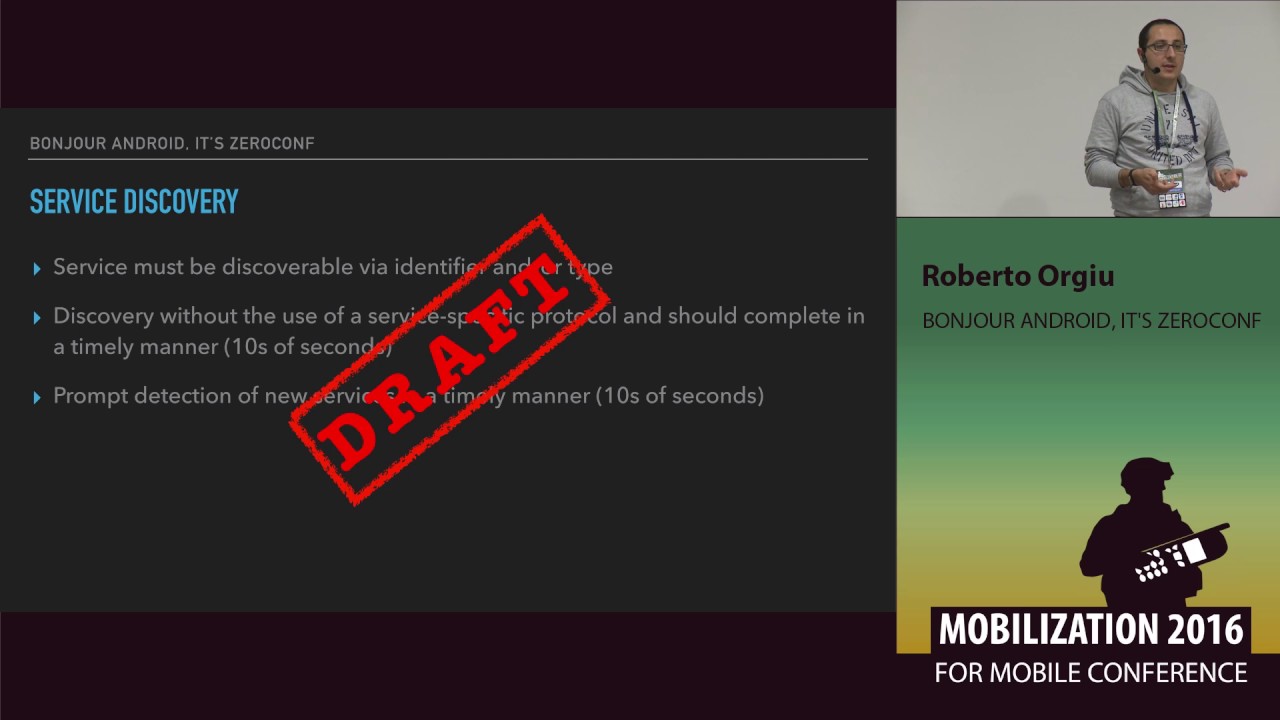 Bonjour Android, it's ZeroConf - Roberto Orgiu